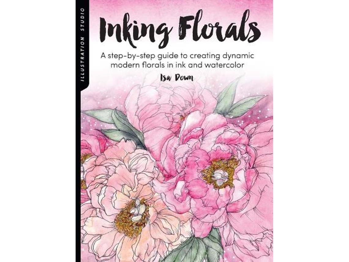 Livro Illustration Studio Inking Florals de Isa Down (Inglês)