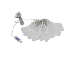 Fita de LED à prova d'água 2026 com 50 LEDs, 16 núcleos, RGB e 8 modos para decoração de pátio e jardim. Conexão USB.