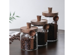 Conjunto De 3 Potes De Vidro Com Colheres Para Café, Doces, Biscoitos, Armazenamento, Chá, Salgadinhos, Temperos, Sal E Pimenta