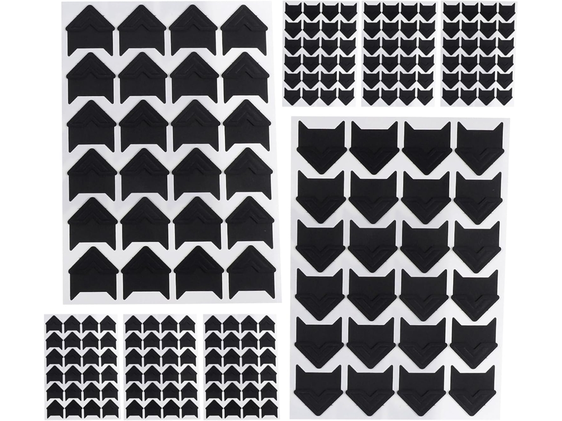 8 Folhas De 24 Peças - Moedas De Foto Autocollants Em Papel Preto Para Álbuns E Fotos - Proteção Anti