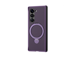 Capa Para Samsung Galaxy Z Fold 6 Magnético Anel Sem Fios Roxo Czhhmart