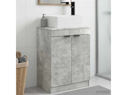 Vidaxl Gabinete De Banheiro Com Pia Cinzento Cimento 54 X 35 X 83 Cm