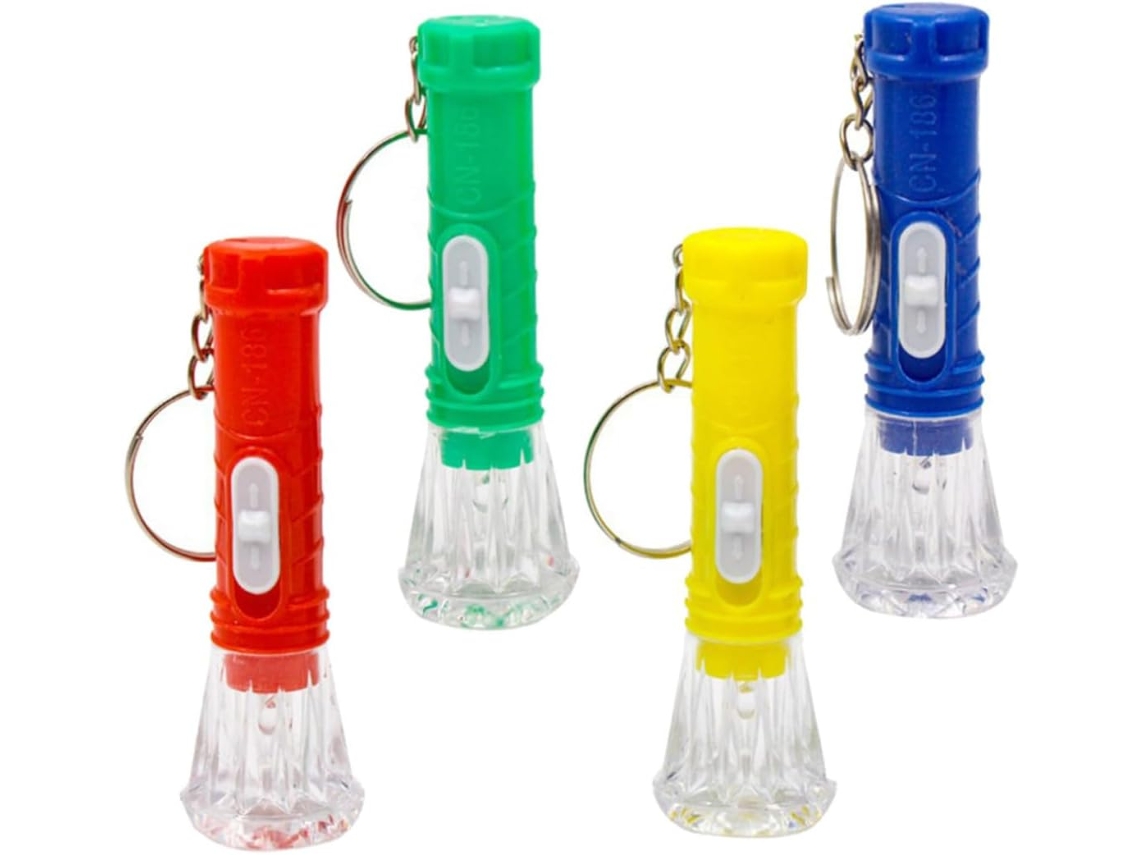 Mini Lanternas De Plástico Portáteis Para Chaveiro, Pacote Com 40