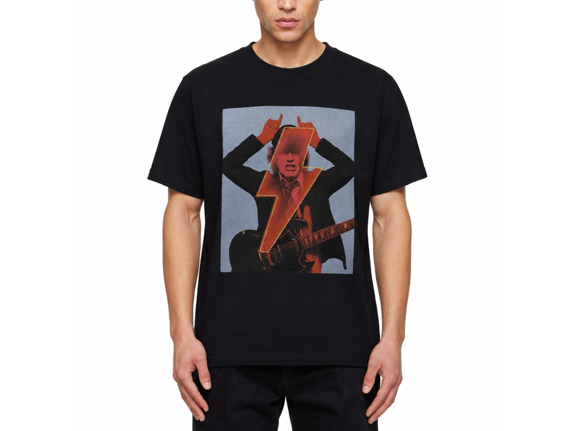 Ac/dc Angus Finger Horns T-shirt Unisex Adults Size:xxxl