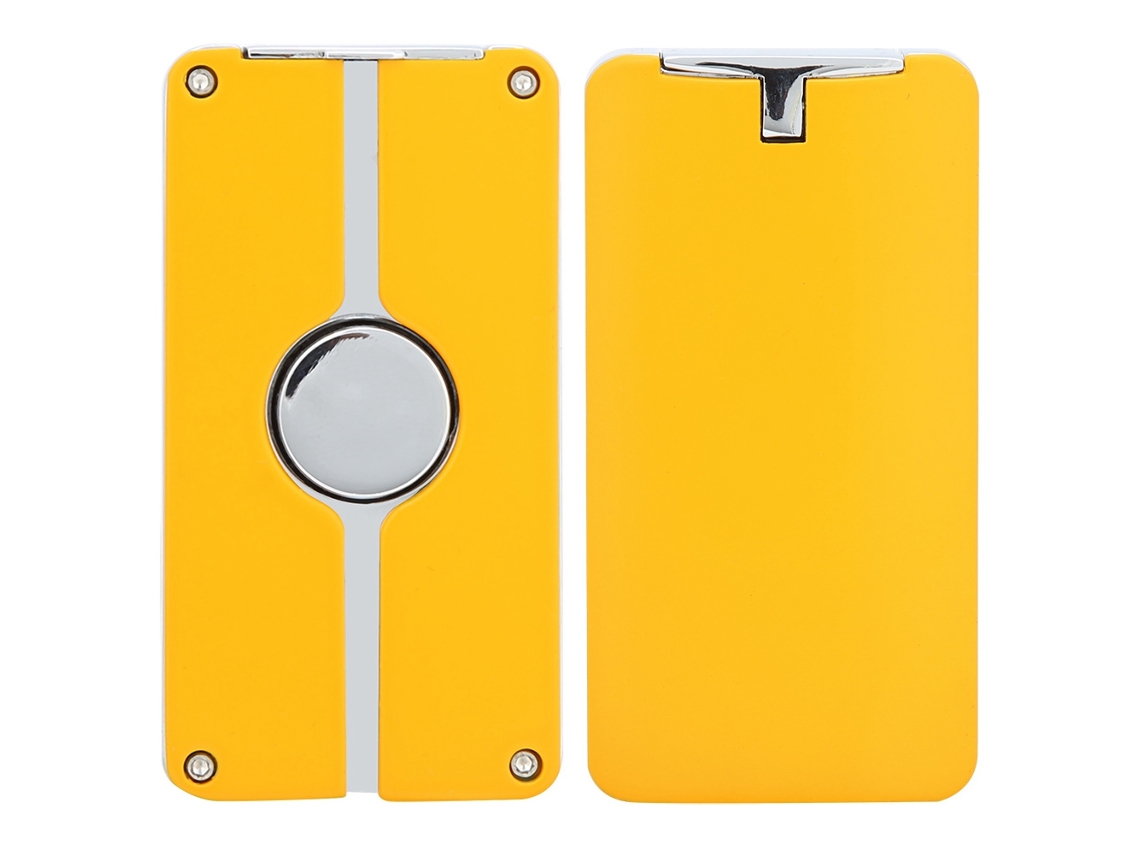 Isqueiro Portátil Anti-vento Amarelo Presente Para Homens Decoração