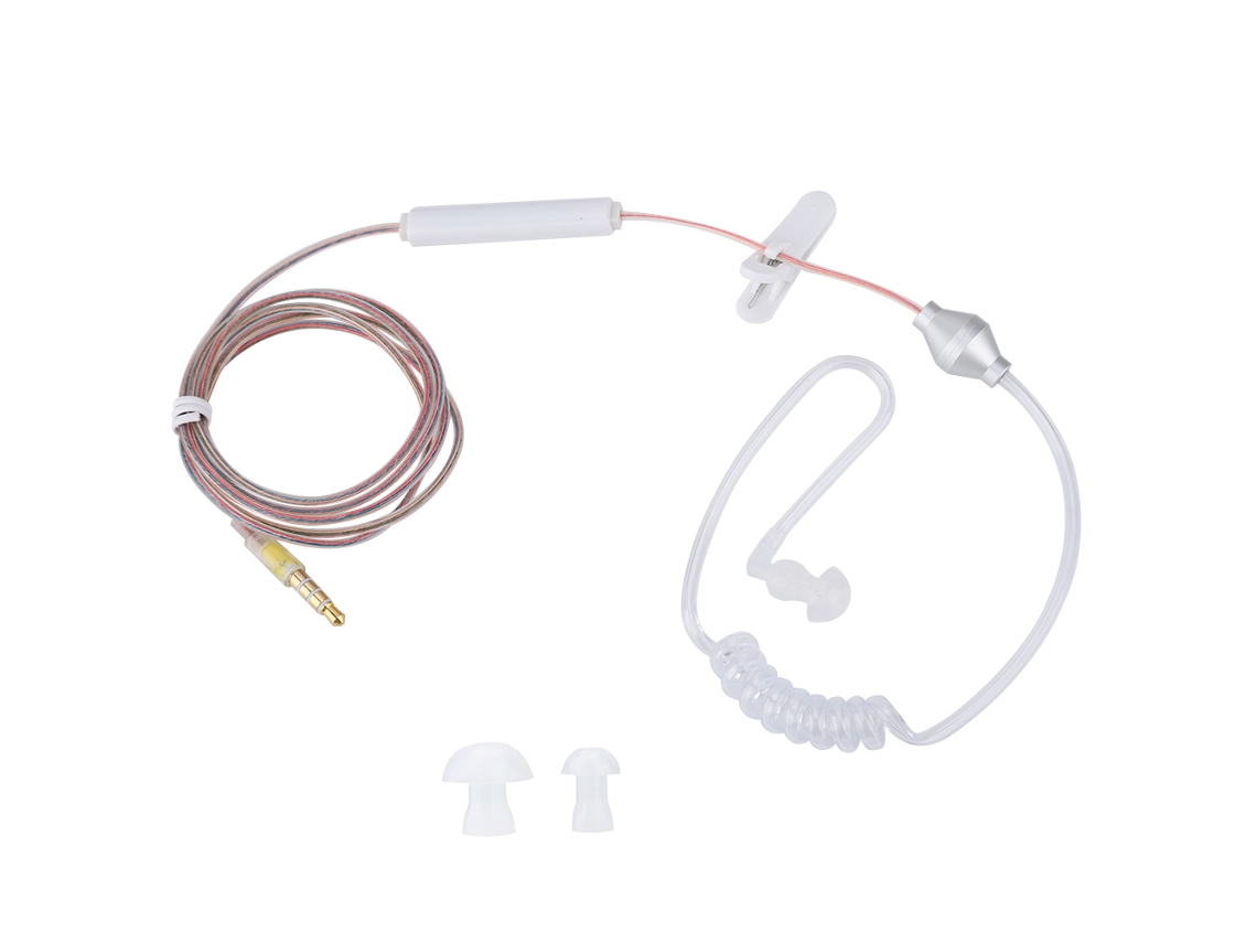 Aetheria fone de Ouvido Intra auricular com Microfone e Tubo de Ar para Ios e Android Transparente