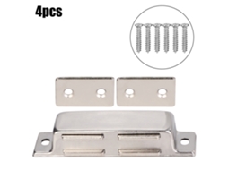 Laxiscreed Puxadores Magnéticos De Aço Inoxidável Para Armários De Portas Duplas, Pack Com 4 Peças
