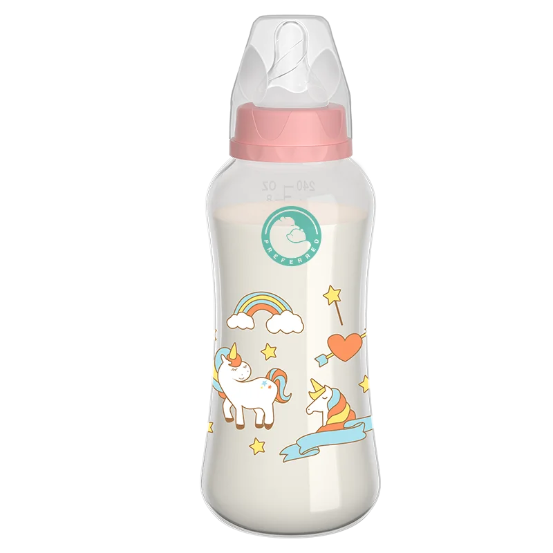 Mamadeira À Prova de Quedas e Resistente Ao Calor, Ideal para a Alimentação de Recém nascidos. MDUG (240 Ml Rosa 1 Unidade)
