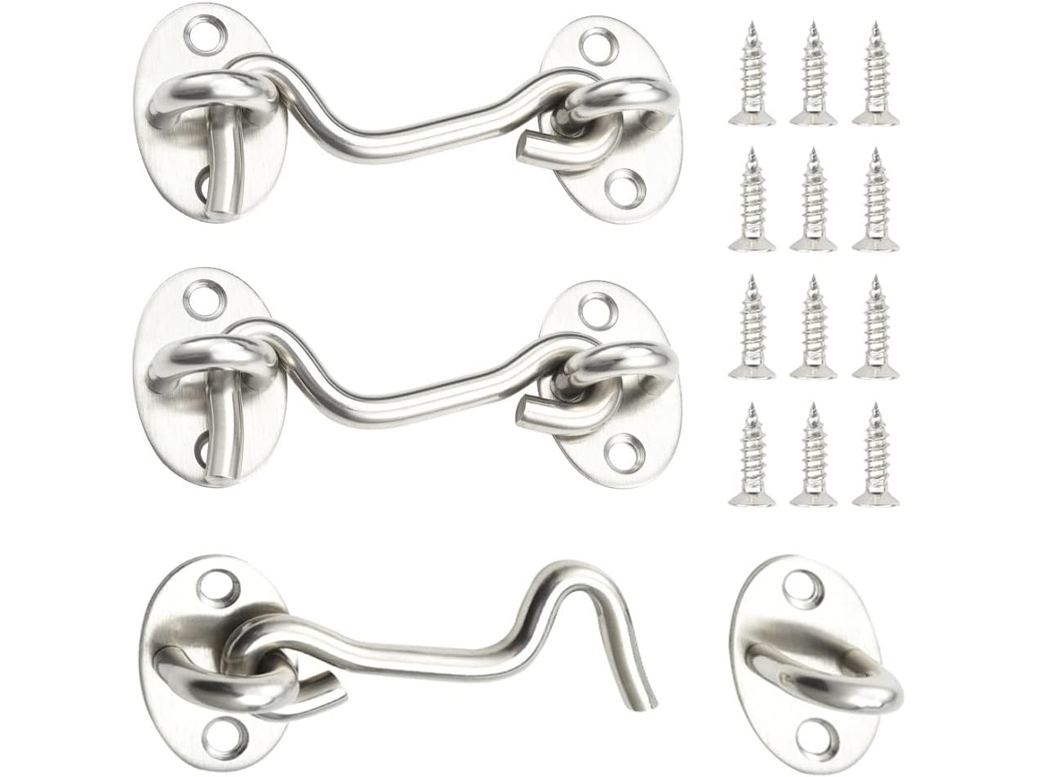 Conjunto De 3 Fechaduras, Com Temporizador, Em Aço Inoxidável, 6 Cm, 3 Polegadas - Elysve