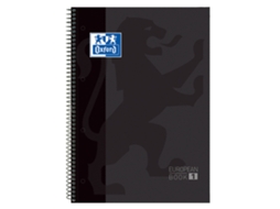Caderno Espiral A4 OXFORD Pautado Preto