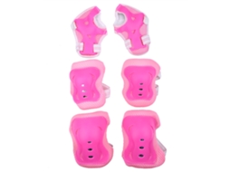 Conjunto De 6 Unidades De Joelheiras, Cotoveleiras E Punhos Para Crianças, Esportes Ao Ar Livre, Cor Rosa