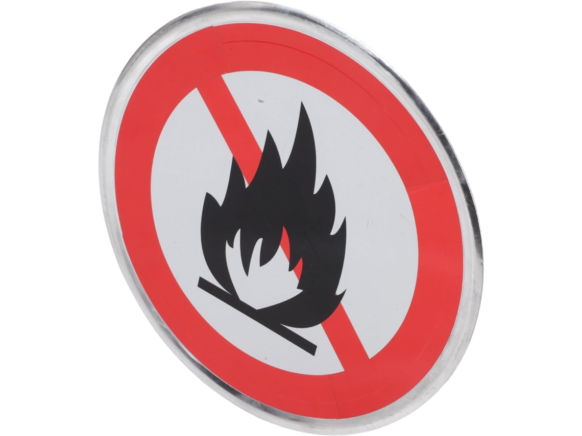Placa De Alumínio: Proibido Fazer Fogo Na Floresta, Aviso De Segurança Contra Incêndios.