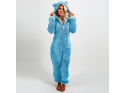 Fasst mono de Pijama para Mulher com Capuz e Manga Longa Inverno Quente Roupa Casual de Dormir
