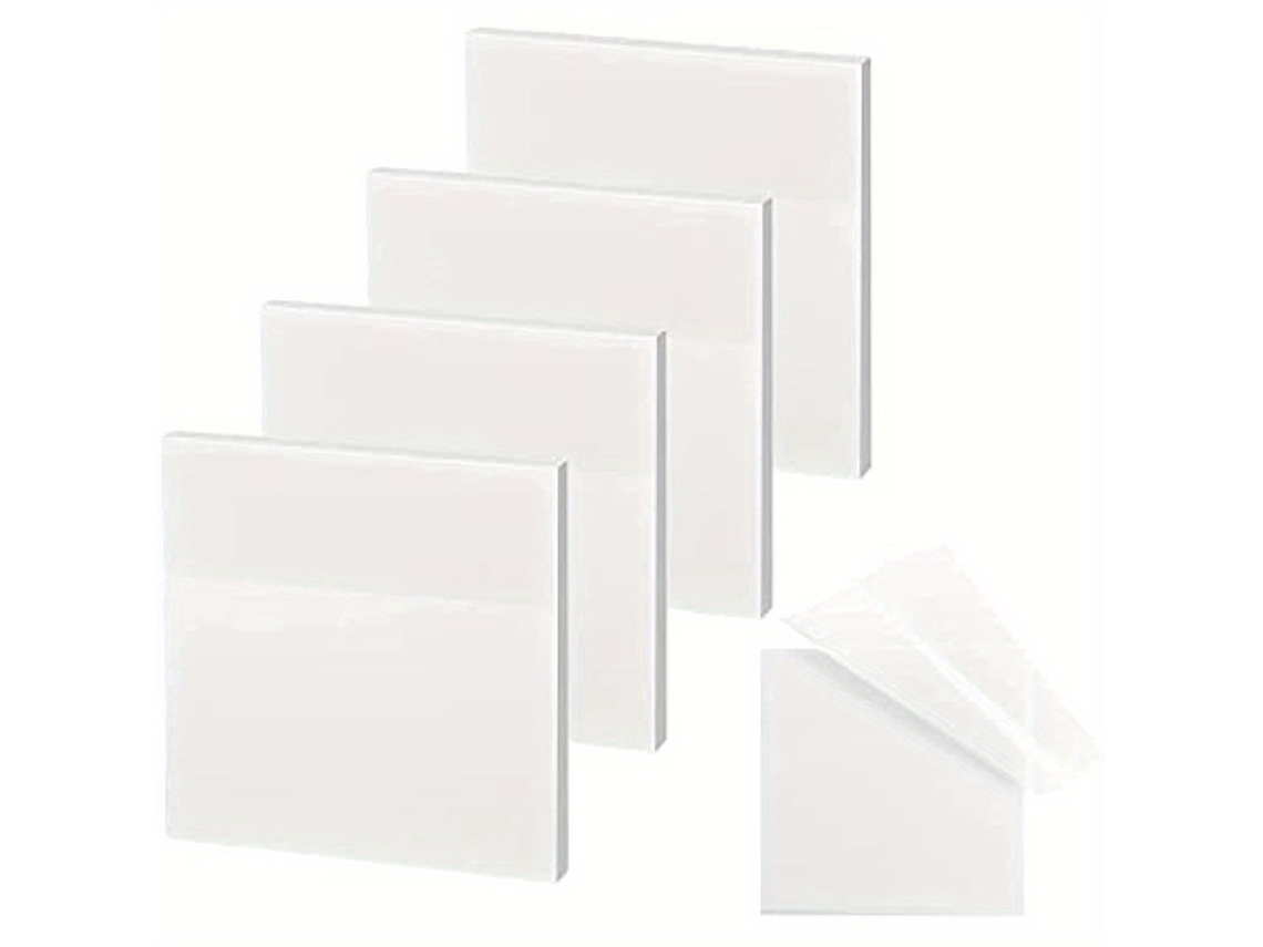 100 Blocos de Notas Adesivas Transparentes, Impermeáveis, Autoadesivas e Transparentes com Dispensador, Perfeitas para Escola e Escritório BRILVIBERA