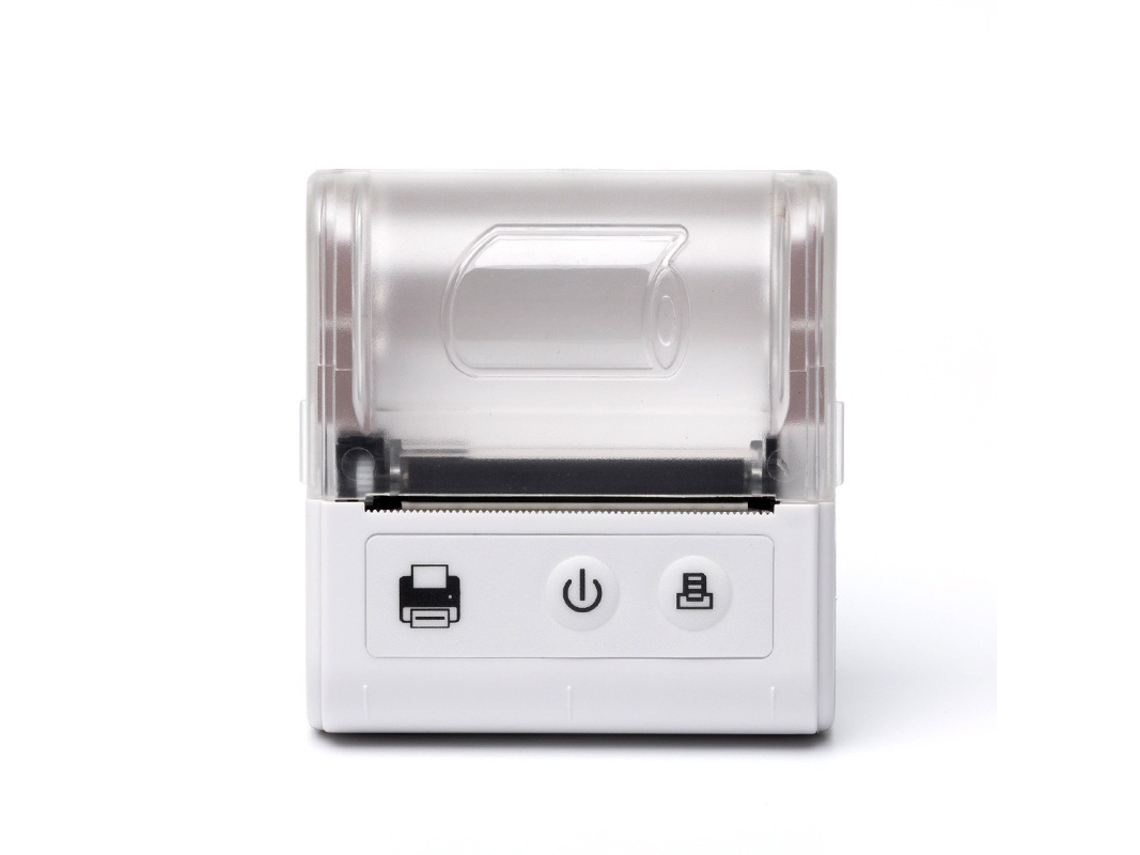 Impressora térmica, mini impressora de recibos Bluetooth 58 mm branca Cuich