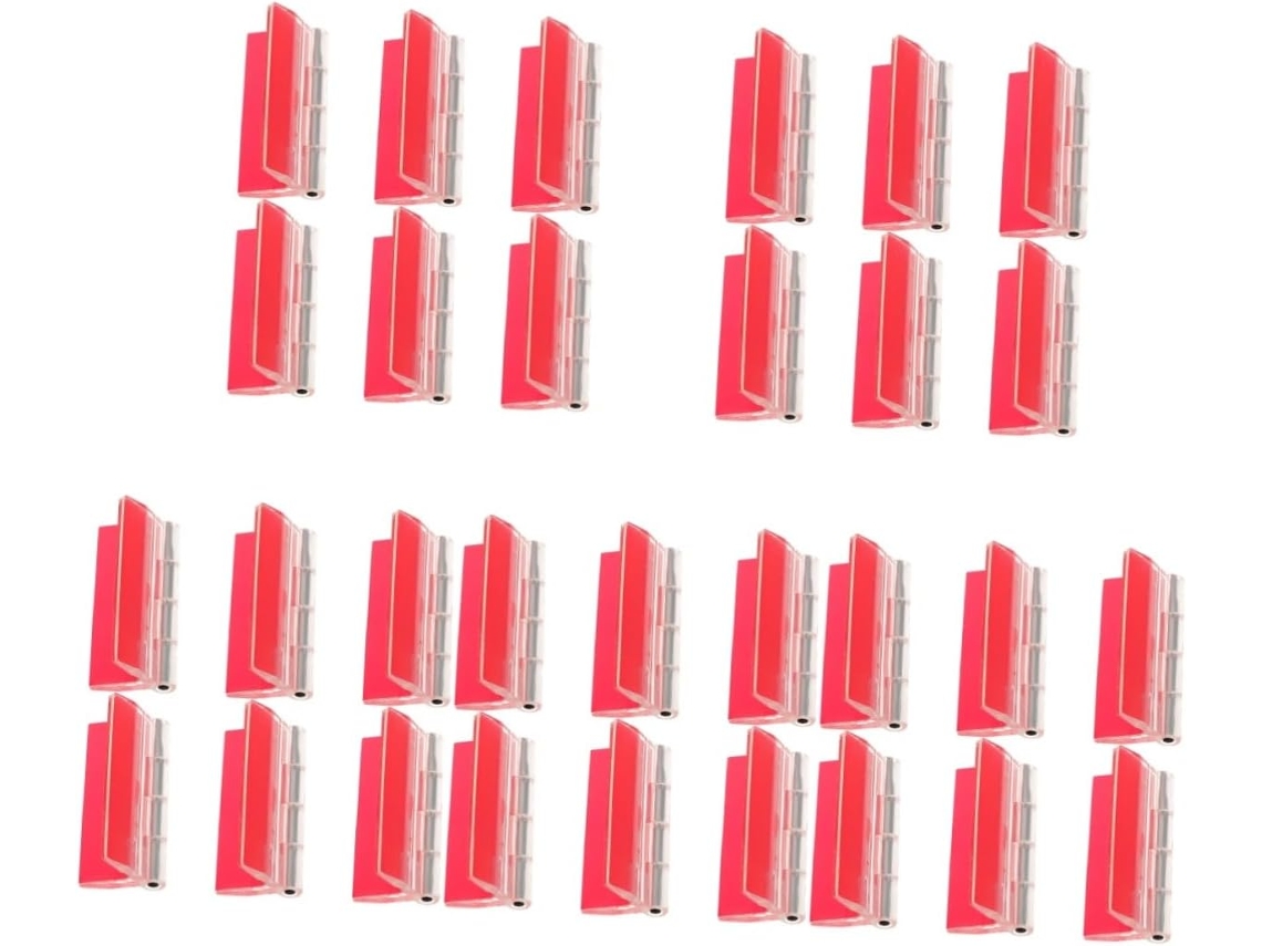 Conjunto De 30 Dobradiças Acrílicas Autoadesivas Para Tampas De Caixas.