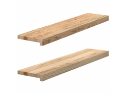 Vidaxl Soleiras Da Janela 2 Pcs 90x20x2 Cm Carvalho Maciço Não Tratado