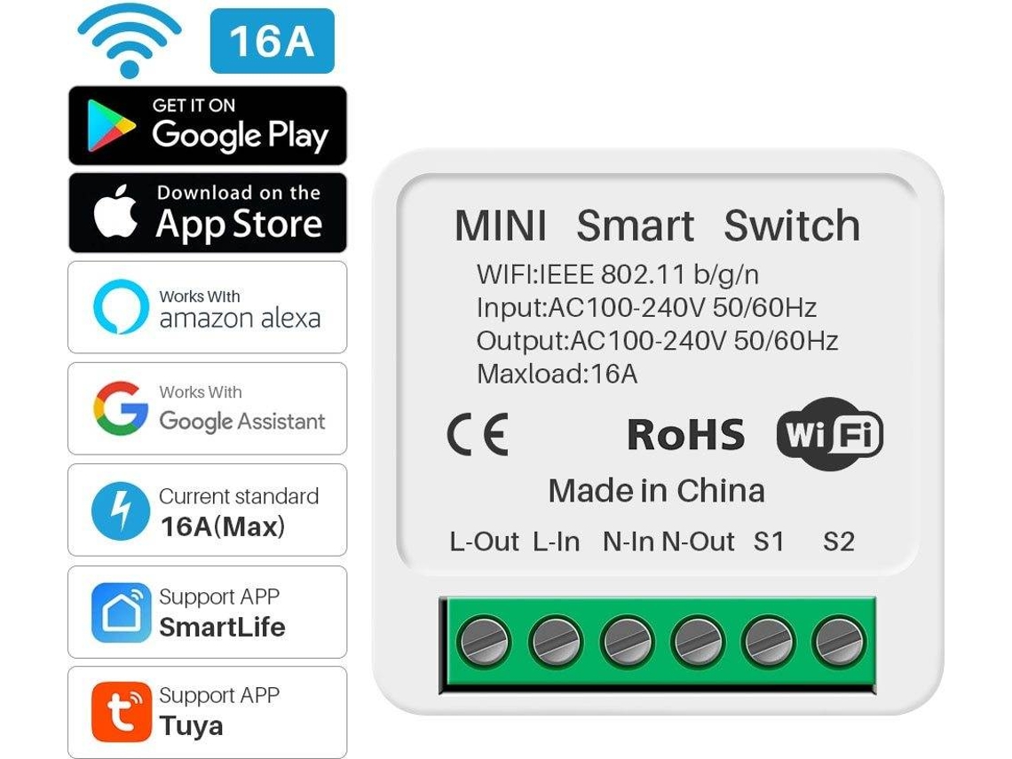 Mini Interruptor Wifi Inteligente 16A Diy (XY-36)