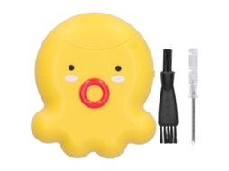 Cortador de unhas elétrico para bebês, mini lixa automática em formato de desenho animado para crianças (amarelo)