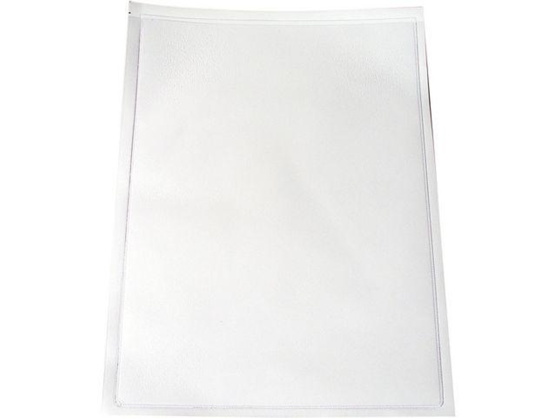 Pasta Plástica A5 Autoadesiva, Pacote com 6 Unidades, Transparente BRILVIBERA