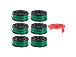 Kit com 6 Carretéis de Fio para Aparador de Grama AQUAFORGE, compatível com Bosch Art 36 36 Li e outros