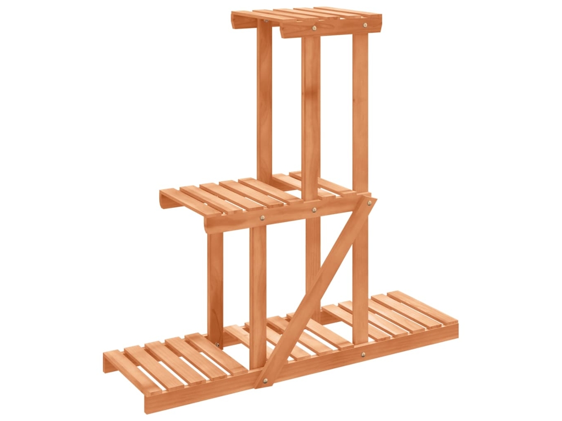 Flower Stand, Flower Stands Vidaxl Marrom Madeira (81 X 25 X 75.5 Cm)