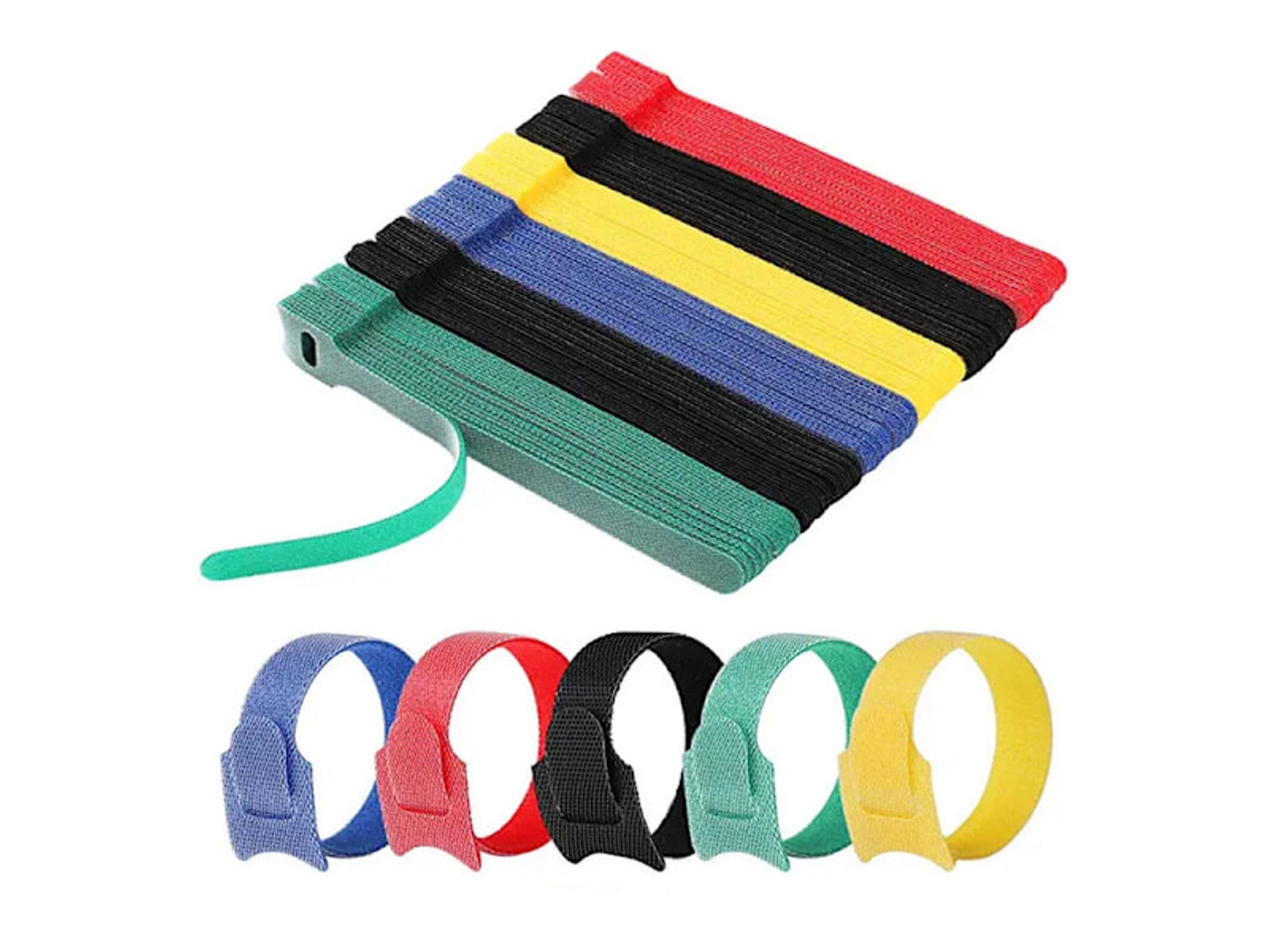 Pacote Com 120 Abraçadeiras De Nylon Reutilizáveis, [150 Mm X 12 Mm] Ajustáveis ​​com Velcro Para Cones, A-aquaforge