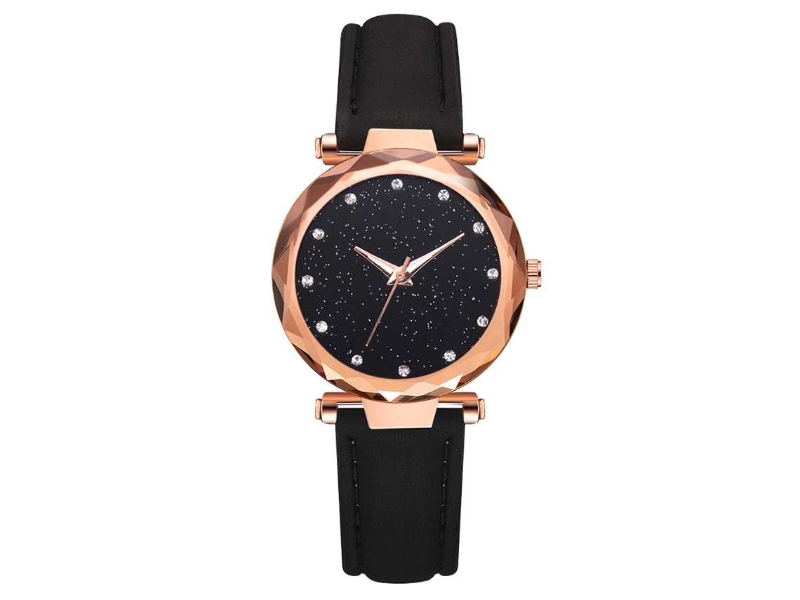 Relógio de Quartzo de Luxo Xr3383 com Pulseira Pu Estilo Casual e Elegante Preto