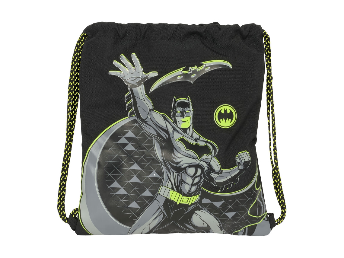 Mochila Batman Game Over com cordão preta 35 X 40 X 1 cm