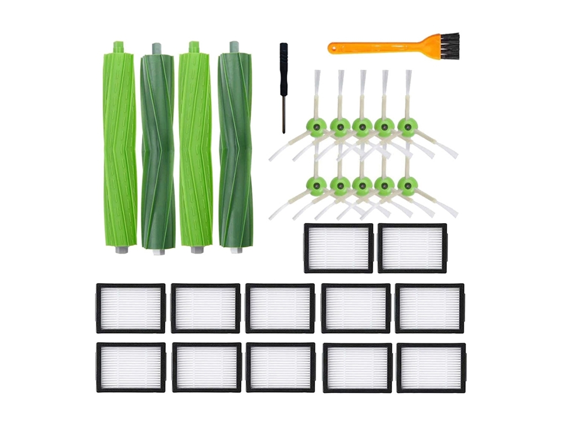 Peças de reposição para irobot roomba e5 e6 e7 i7 i7 aspirador, kit reabastecimento filtro escova rolo escovas laterais