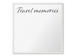 Quadro de vidro magnético para recordações de viagem para o hall Espelharte (50x50 cm)