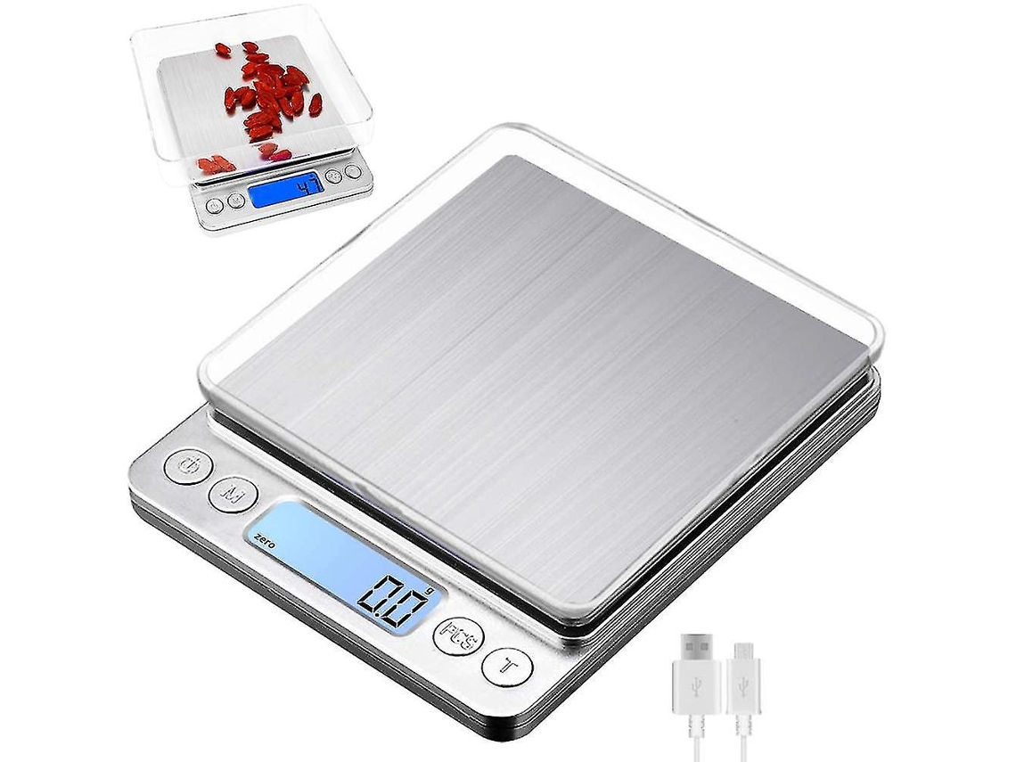 Balança De Cozinha Digital Com Carregamento Usb, Balança Digital 0,1 G / 3 Kg, Balança Eletrônica De Precisão, Psc / Tara Aquaforge