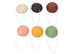 Kit De 6 Esponjas De Limpeza Facial Konjac Para Limpeza Profunda E Exfoliação