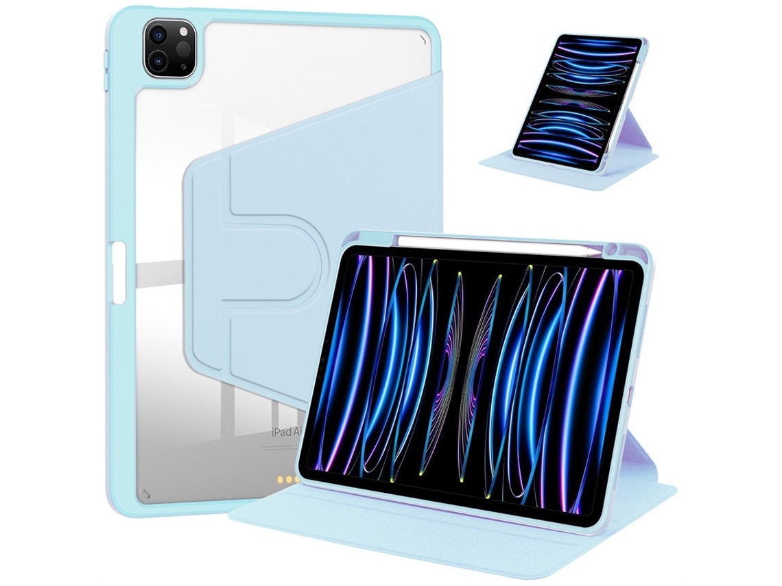 Capa Para Apple Ipad 10.2 Com Porta-caneta Azul Celeste