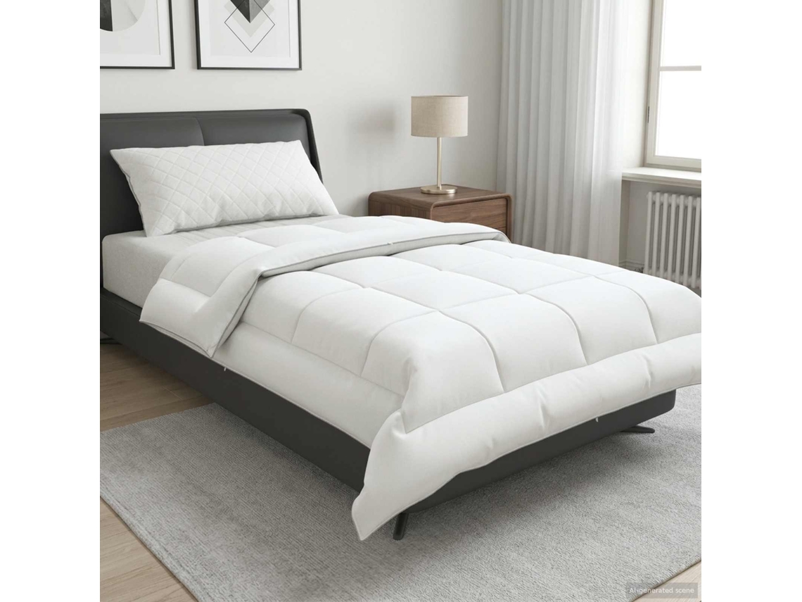 Vidaxl Edredão Trier 140x220 Cm Verão 140 Gsm 100% Lã Australiana