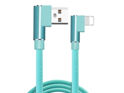 Cabo De Carregamento Usb A Para Usb C Com Ângulo De 90 Graus / Iphone Light Azul Celeste (lightning) Azul Celeste Brilvibera (lightning)