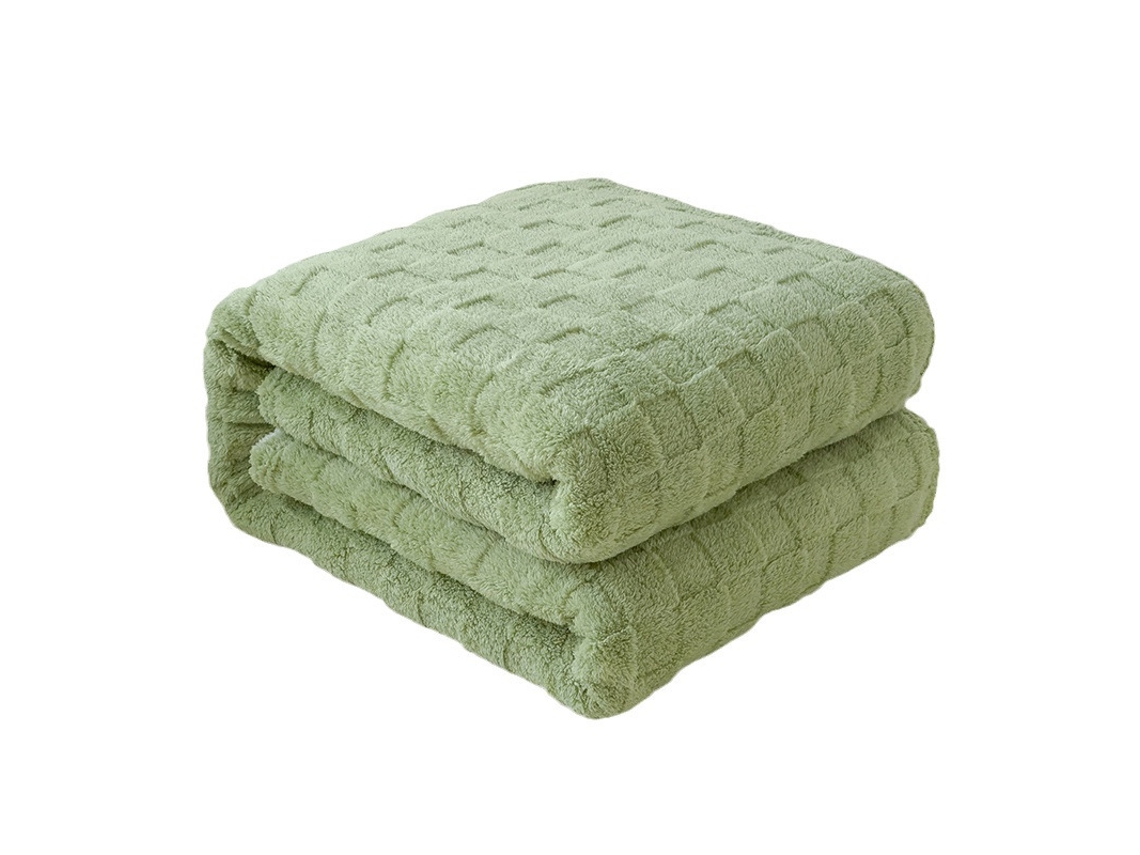 Manta de Sofá Xadrez Quente, Tamanho Grande, em Lã Macia e Confortável, Ideal para a Cama na Primavera, Verão, Outono e Inverno BRILVIBERA (100x150cm)