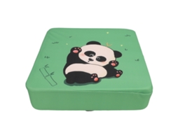Coxim Elevador Para Crianças Com Design Portátil Anti-deslizante Panda Verde Para Mesa De Jantar