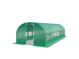 Estufa Túnel Estufa De Jardim Para Plantas Com Janelas 3x8 M Lona De Pe 180 G/m² Verde Transparente Toolport