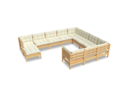 Garden Lounge Set, Garden Lounge Sets Vidaxl Creme Madeira De Pinho (n/a)