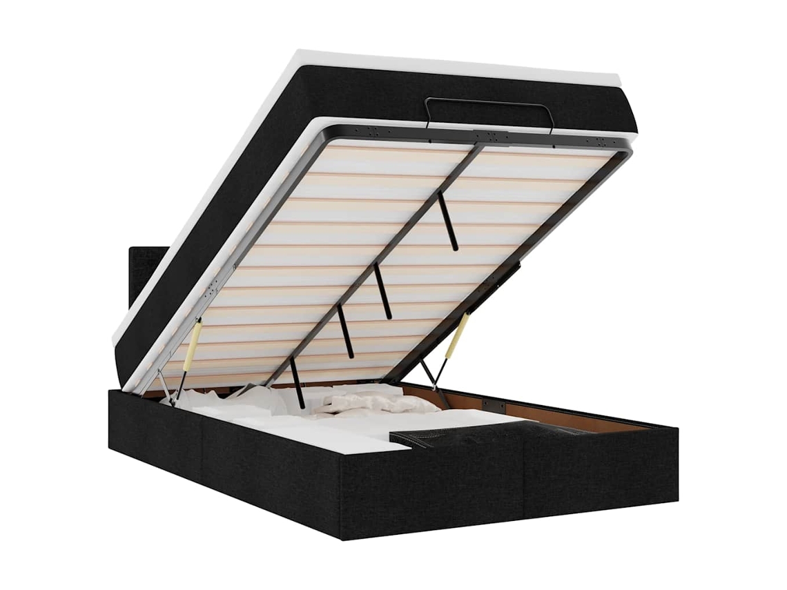 Ottoman Bed Frame, Ottoman Bed Frames Vidaxl Preto Tecido (120 X 200 Cm)