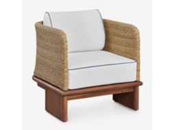 Sklum Poltrona De Jardim Em Rattan E Madeira De Acácia Famara Olefina         Castanho-acácia Escuro