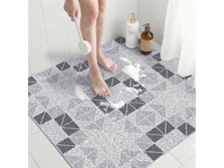 Escolha Sólida - Douche-mat Antideslizante 80 X 80 Cm - Pvc - Quadrado - Seca Rapidamente - Sem Cheiro - Com Drenagem - Máquina De Banho