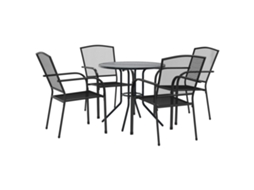 Garden Chair Set, Garden Chair Sets Vidaxl Antracite Aço (80 X 72.5 Cm)