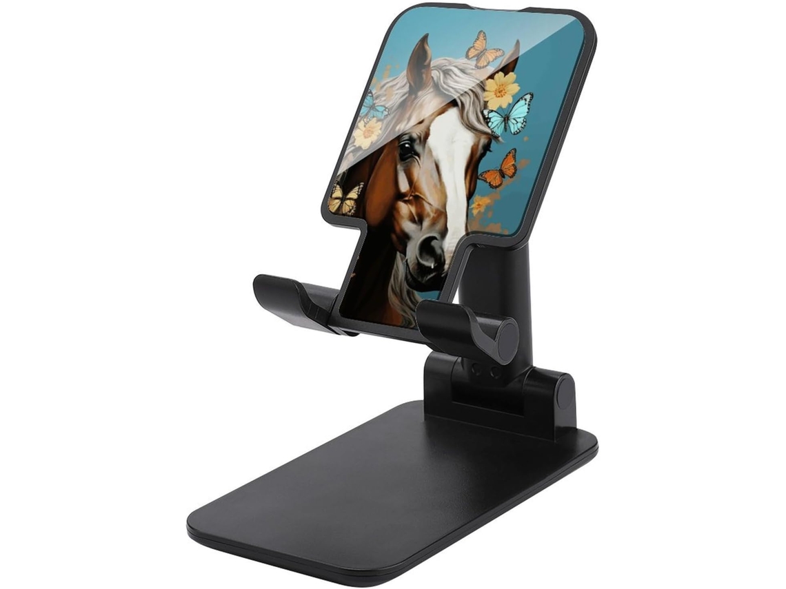 Suporte Ajustável Para Celular Em Formato De Cavalo Com Flores Universal Mãos Livres Ideal Viagens Avião Essencial