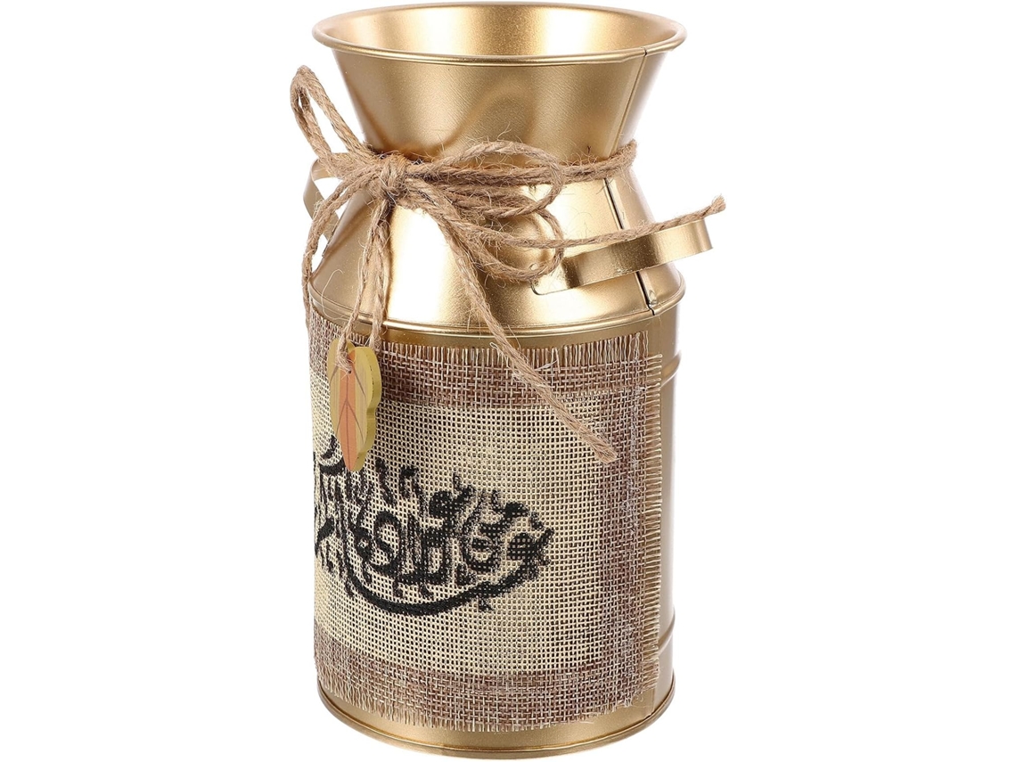 Vaso Decorativo Em Ferro Galvanizado Com Alça Para Casa.