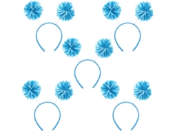 Tiara De 5 Peças Com Pompons Em Formato De Trevo - Acessório Confortável Para O Dia De São Patrício E Festas.