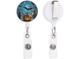 Clipe Retrátil Crachá, Com Imagem Do Morcego Voador Fofo Halloween, Crachás Ideais Para Enfermeiros, Médicos E
