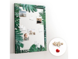 Painel De Cortiça Para Parede Moldura De Monstera Para O Escritório Espelharte (100x140 Cm)
