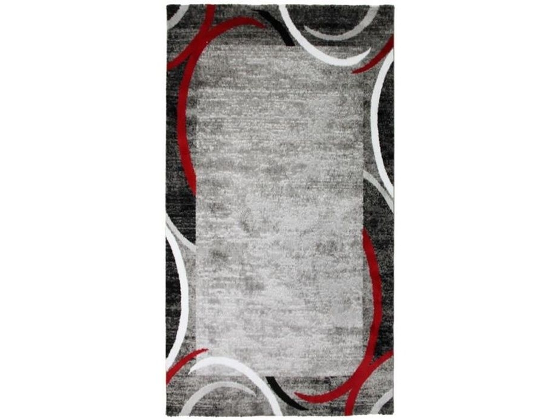 Tapete Com Moldura De Padrões Abstratos Vermelhos 80x150